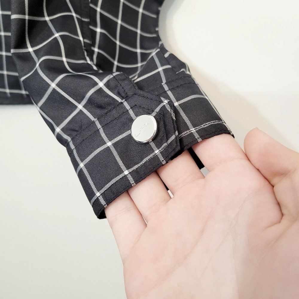 LAUREN Ralph Lauren Active Black and White Plaid Lightweight Jacket Size M - Picture 3 of 9